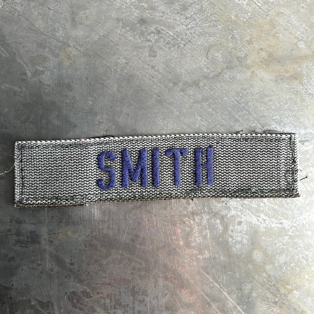 SMITH Embroidered Vintage ‘Army Green’ Military Name Tape Patch